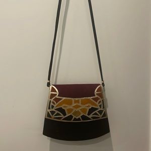 vintage purse outside is beautiful inside needs some love art deco style